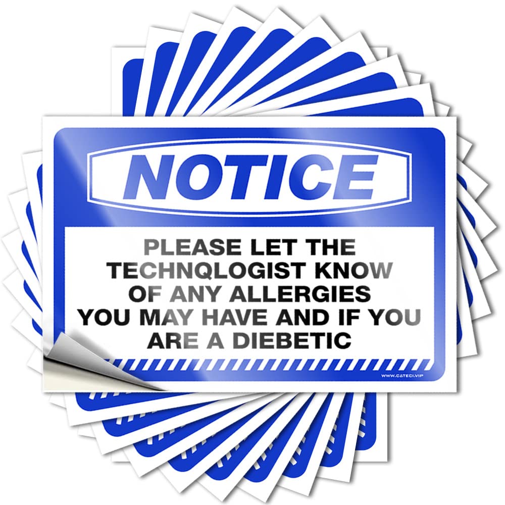 Coffee, Bumper Helmet Notice Please Let The Technologist Know of Any | Teacher Lake House Decorations(8X12CM)