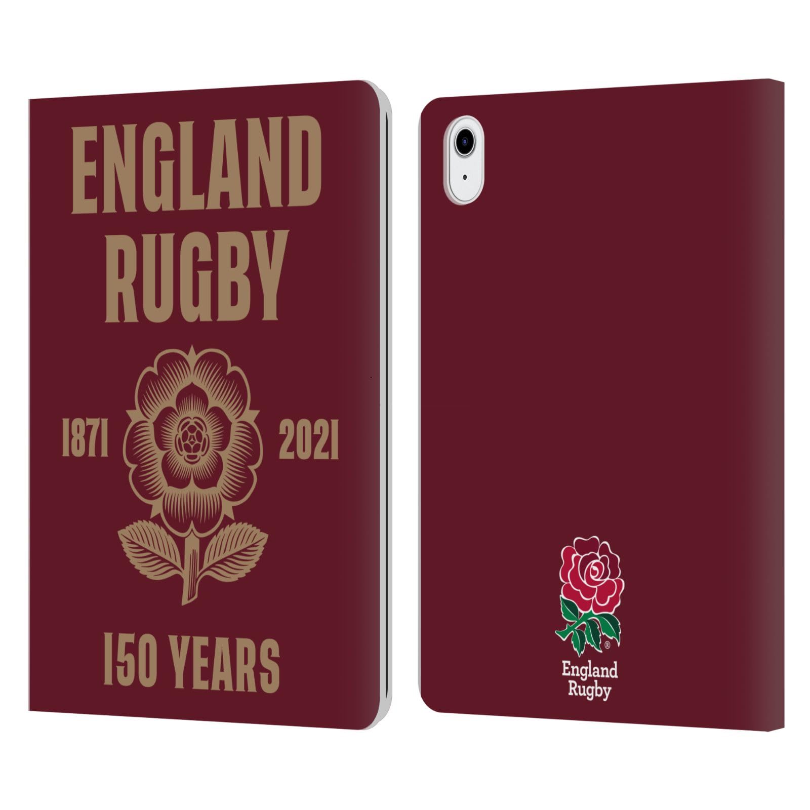Funda iPad Air 2022 estilo libro England Rugby Rojo 7