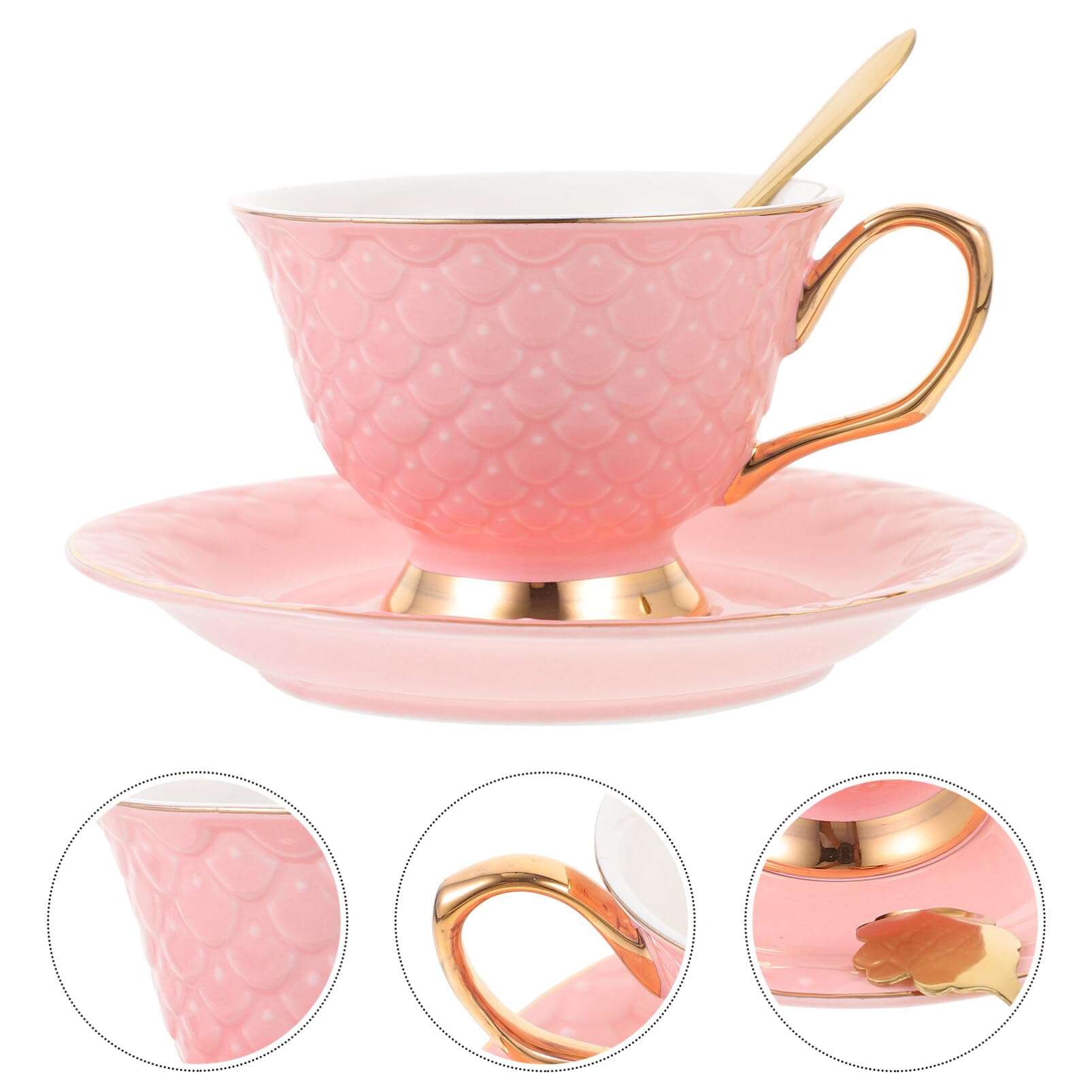 Kichvoe Lot De Tasses à Café Céramique Avec Soucoupe Tasses à Expresso Pour Maison à Cappuccino Multifonctionnelles