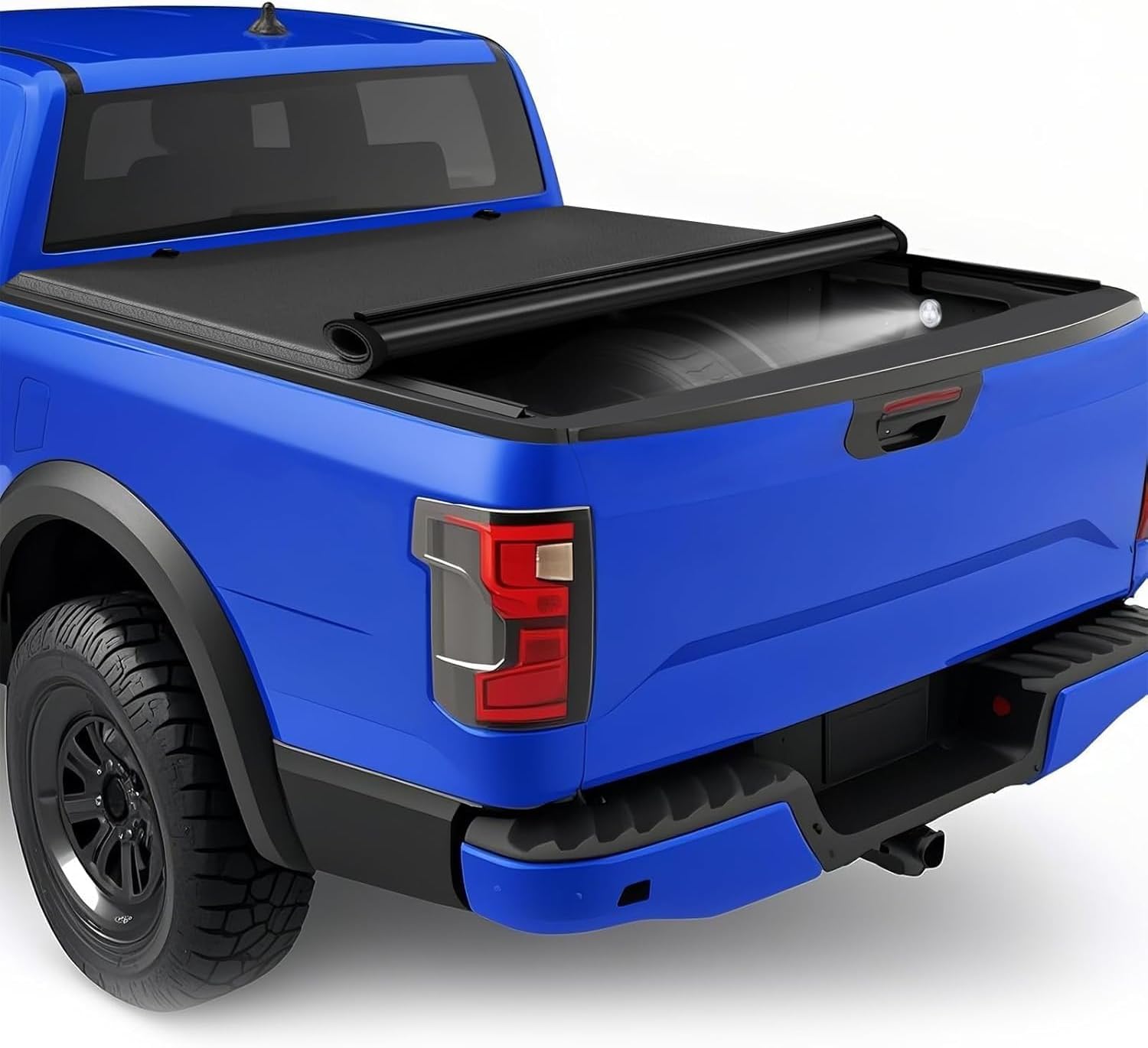 PZ Soft Roll Up Truck Bed Tonneau Cover Compatible with 2017-2025 Ford F250 F350 Super Duty 8FT (98.1"),Low Profile Waterproof Tonneau Covers
