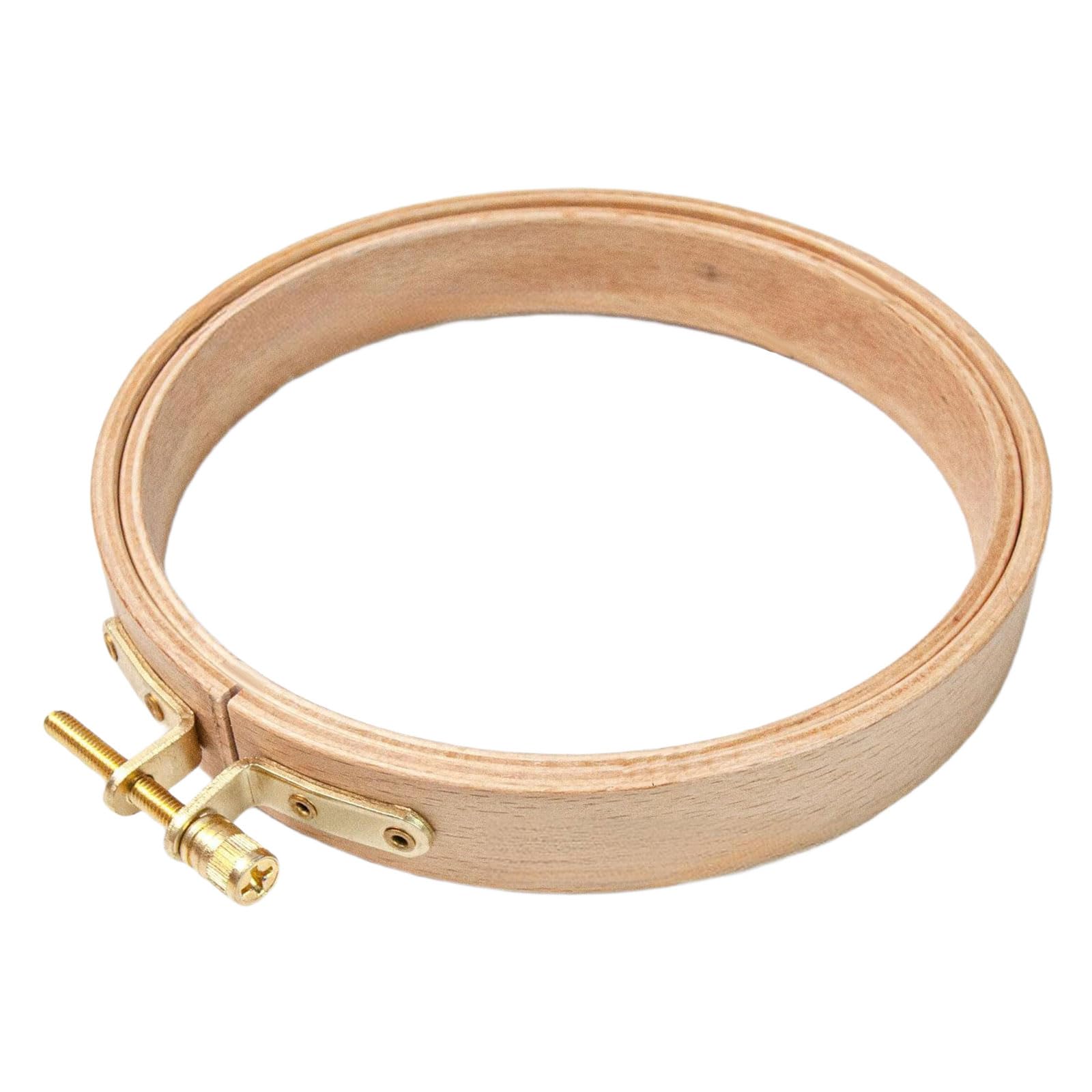 Wood Stitching Hoop with Spring Clip Embroidery Display Frame Embroidery Hoop for Needleworks