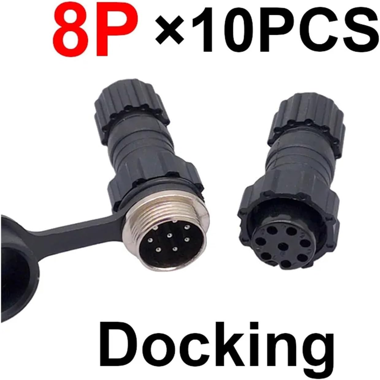 10-pack connector GX16 M16 docking nut male and female plug socket 2-pin 3-pin 4-pin 5-pin 6-pin 7-pin 8-pin 9-pin 10-pin(Docking 8P 10PCS)
