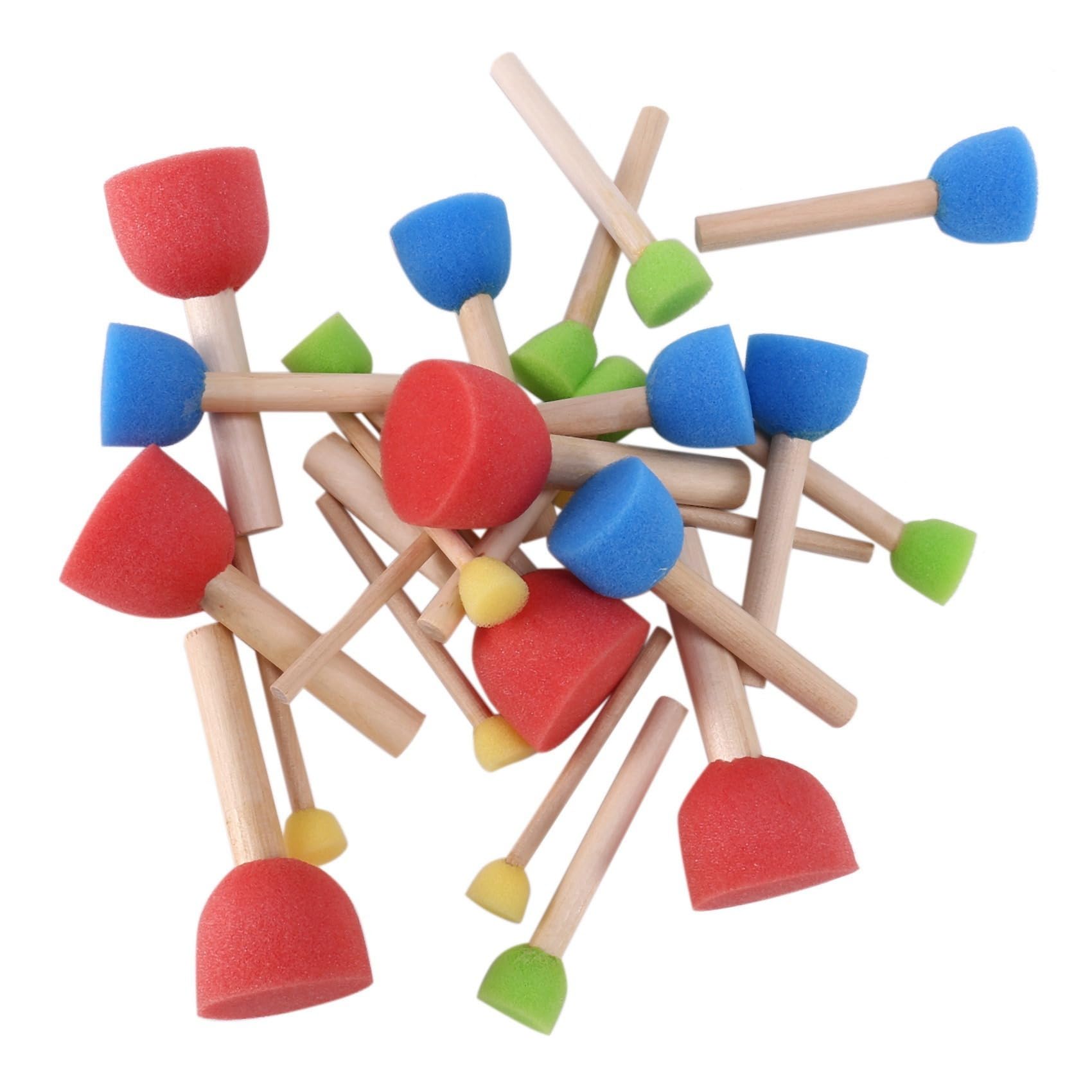 Humanitypd Foam Pouncer Assortment-Sponge Painting Stippler Set 24/-Foam Brush Value Pack-1.5cm 2cm 3cm 4cm