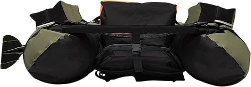 Miniatura 7 de Barco de pesca inflable de 286 libras, barco de pesca duradero, tubo flotante inflable con remo, regla de pescado, bomba, bolsillos de