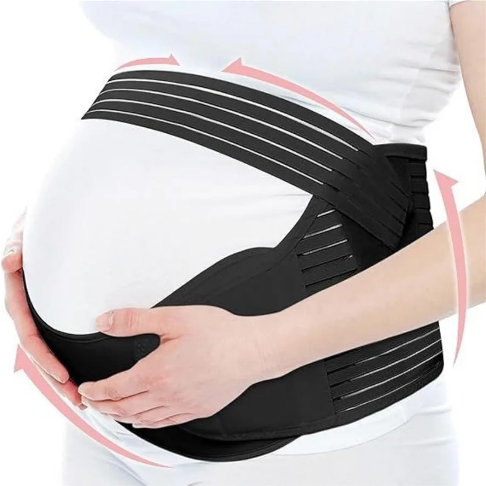Pancera Gravidanza Cinghie di sostegno for l'addome Donne incinte | Supporto for la pancia a medio termine e tardivo for il comfort delle madri in attesa(Black 2,XL)