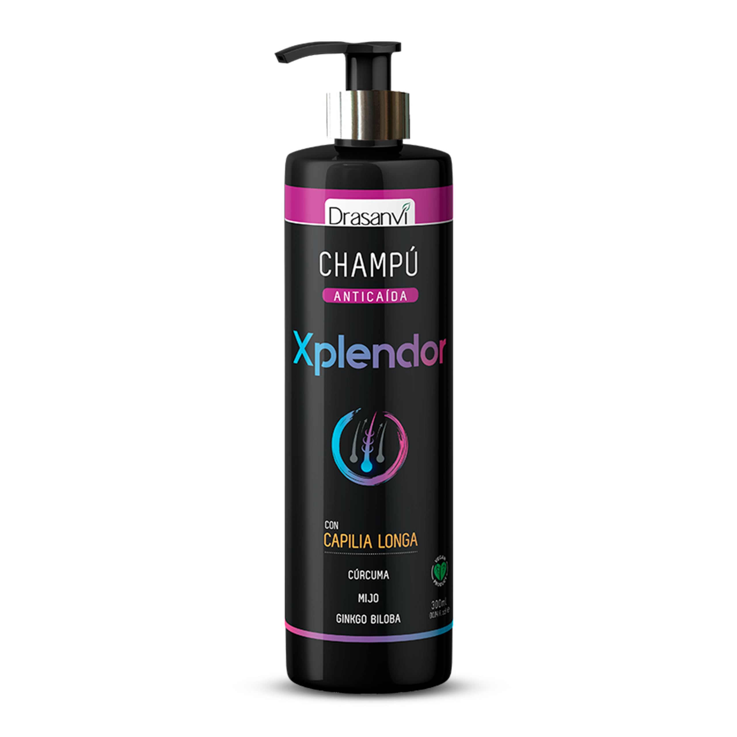 Xplendor Drasanvi women's and men's anti-fall shampoo | With Curcuma, Ginkgo Biloba and Millet, Strengthens Hair Fiber, Reduces Hair Loss Up to 89%, Vegan Daily