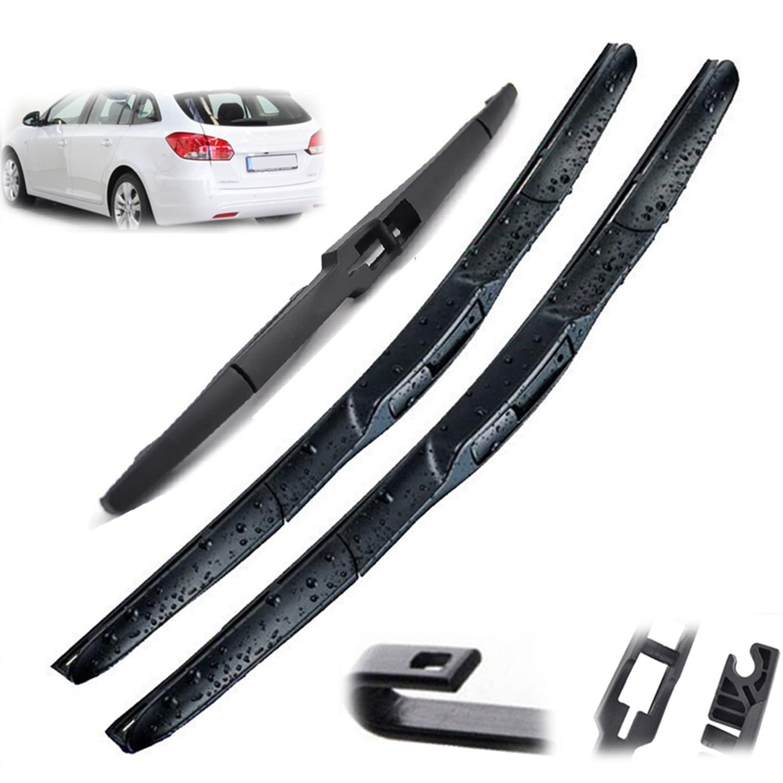 24"+18"+10" Przednie i tylne pióra wycieraczek Zestaw wycieraczek samochodowych, do Chevroleta, do Cruze Estate Wagon J300 2009-2015