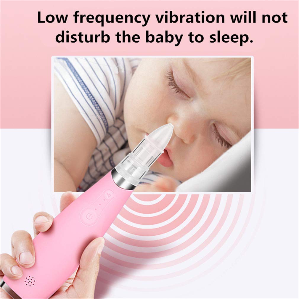 Eléctrica Aspirador Nasal, Nariz USB Recargable Portátil Limpiador Aspirador Nasal Adecuados Claro Congestión Narices Rápidamente, para Bebés Y Niños Pequeños Seguro E Higiénico