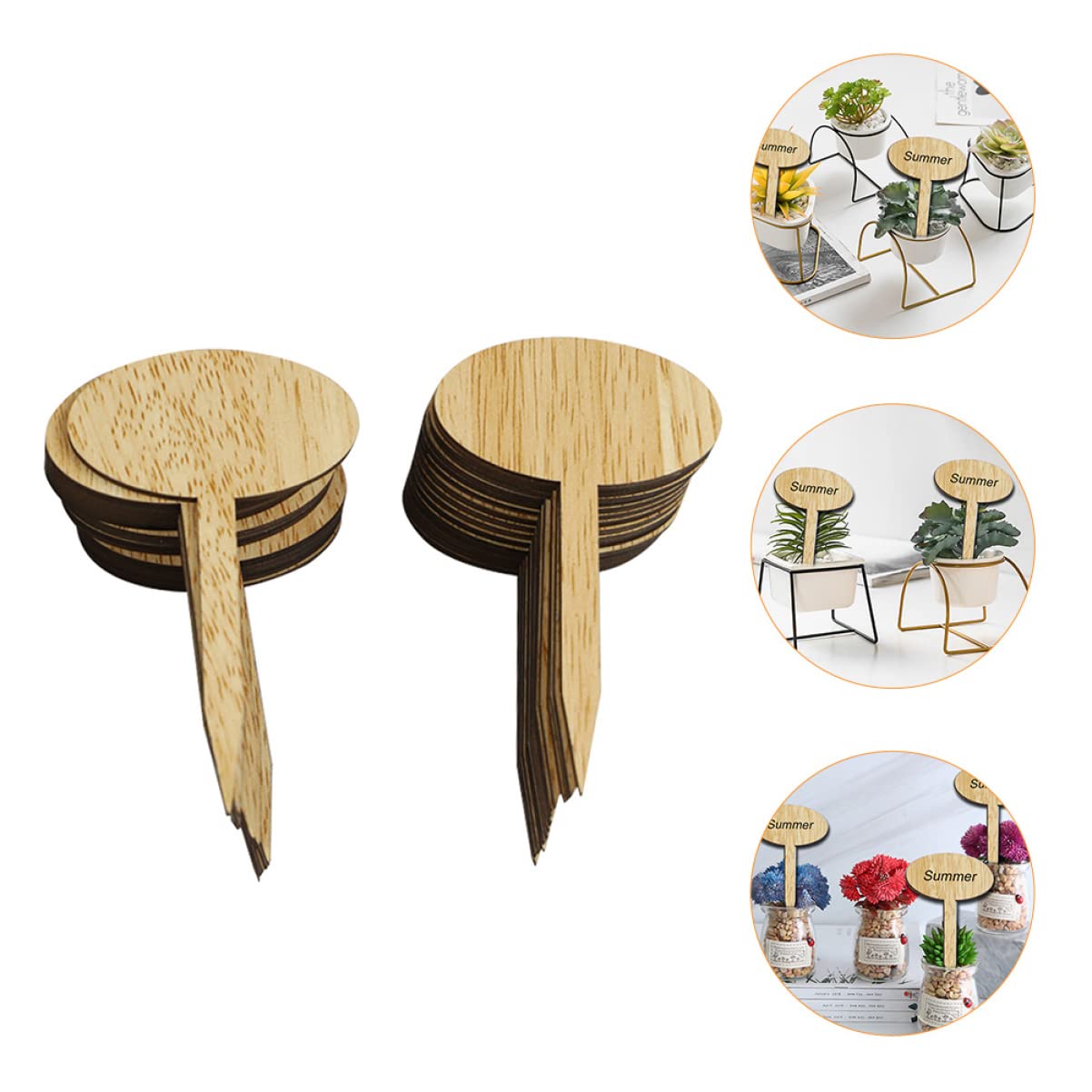 BESPORTBLE Lot De 3 Marqueurs Détiquettes De Jardin En Bois Faciles À Lisser Réutilisables Pour Lartisanat En Classe Décoration Dintérieur 50 Pièces X 3