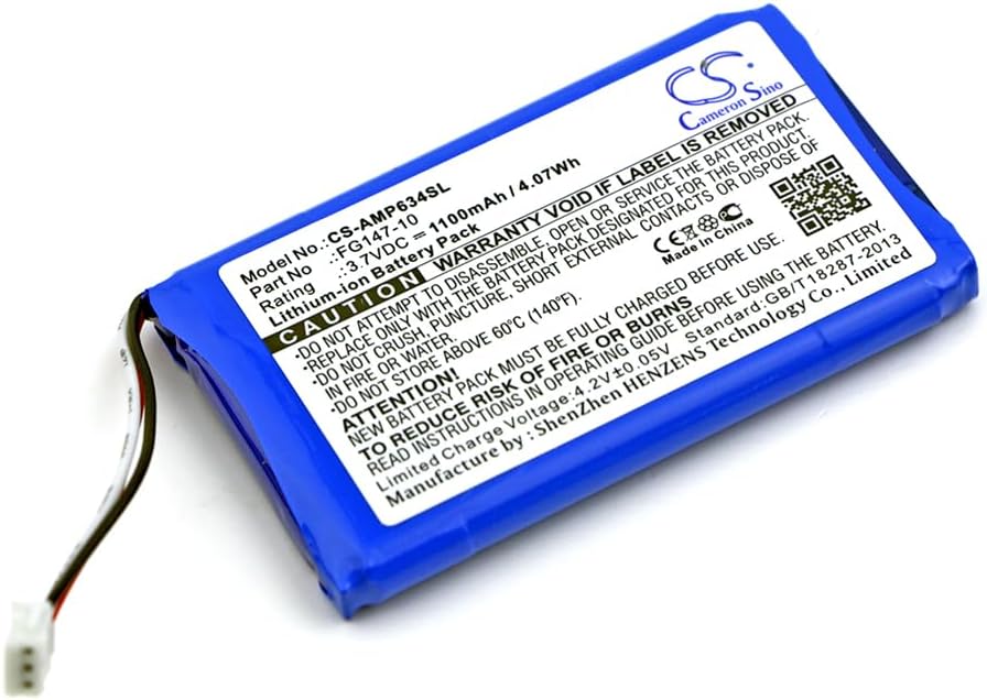 1100mAh Remote Control Replacement Battery,Compatible with FG148-04,Mio Modero remote controls,MIO R-4 Mio Modero Remote,RS634