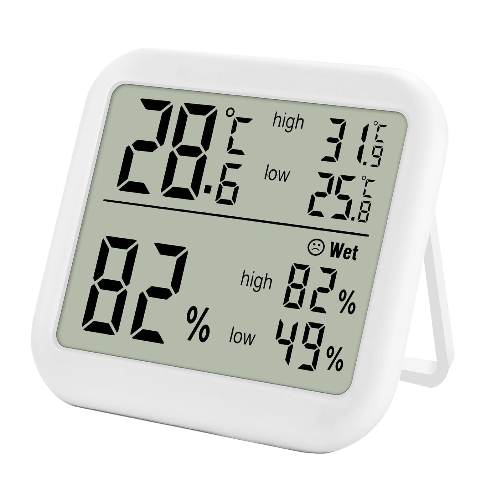 MERISHOPP Room Thermometer Humidity Gauge with LED Display Digital Indoor Hygrometer-image-12