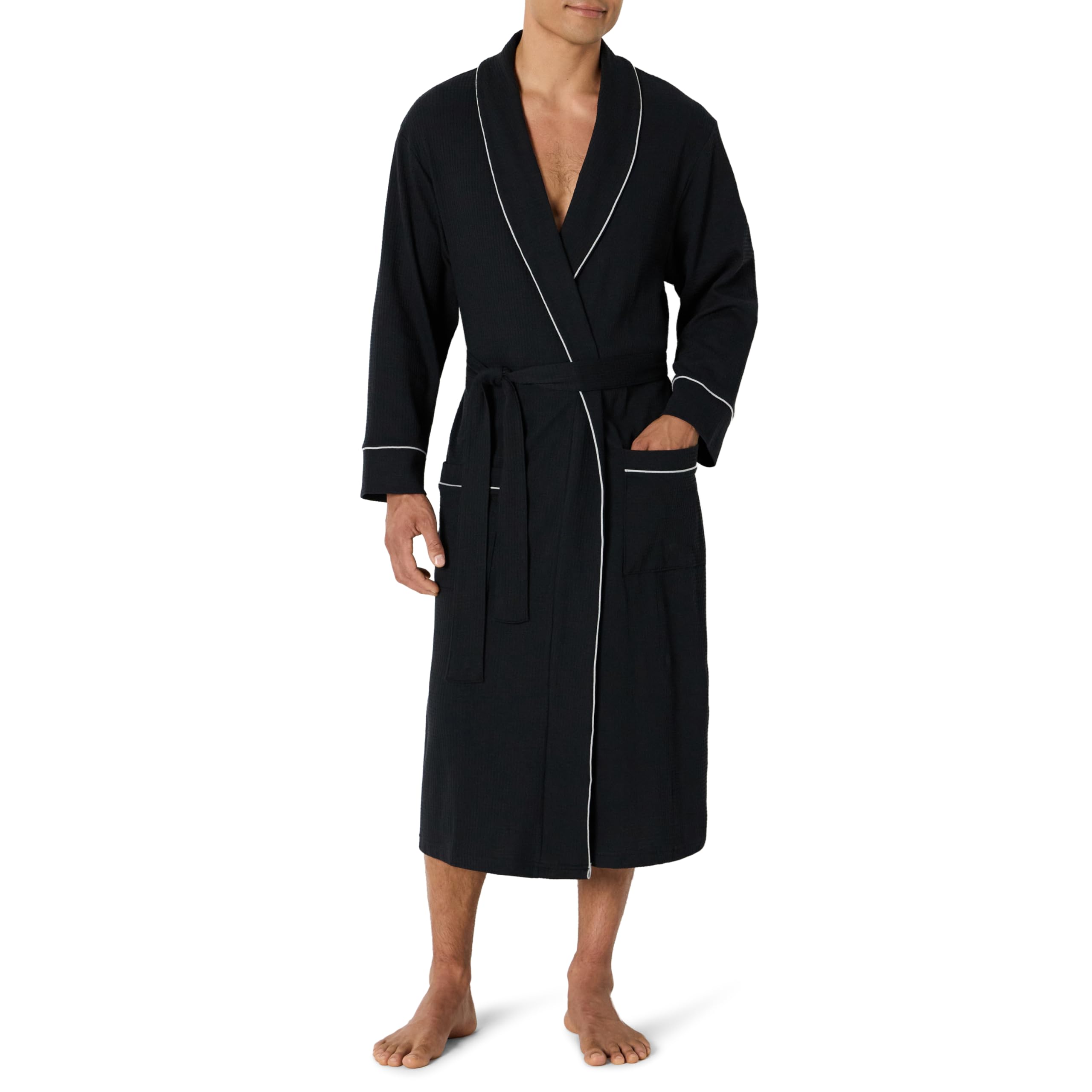 Amazon Essentials Men's Lightweight Waffle Bathrobe (Available in Big & Tall)