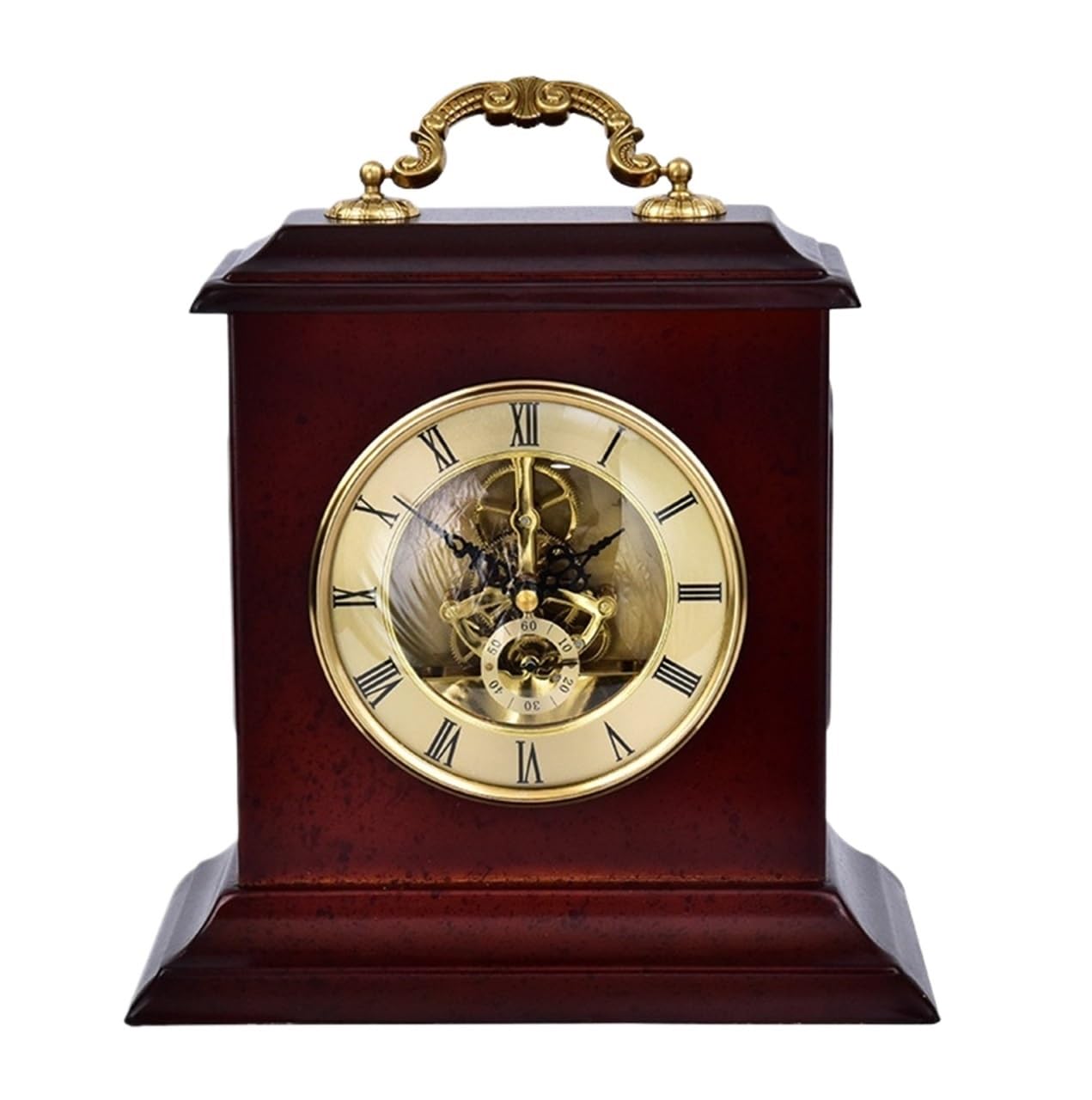 VHdryEDT Vintage Mantel Clock Fireplace Gear Desk Clock Vintage Machine Table For Home Decorations Study Room Easy To Read