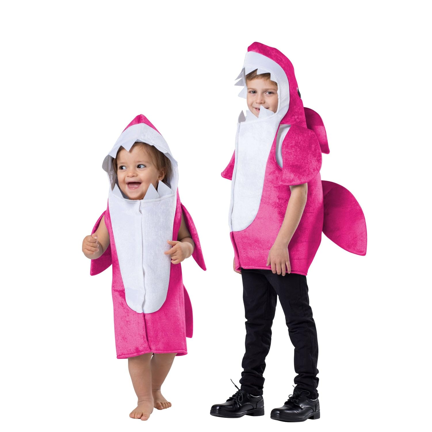 Dress Up America Baby Shark  Pink Shark Costume for Kids - Great Halloween Costume For Children (1-2 Years (Waist: 61-66, Height: 84-91 cm))