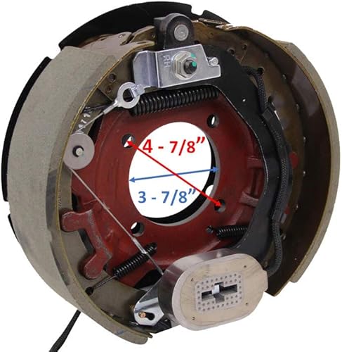 Miniatura 4 de M-Parts 1 par de conjuntos de frenos de tambor eléctrico autoajustables de 12-14 pulgadas x 3-38 pulgadas (12.25 x 3.375 pulgadas) para ejes de