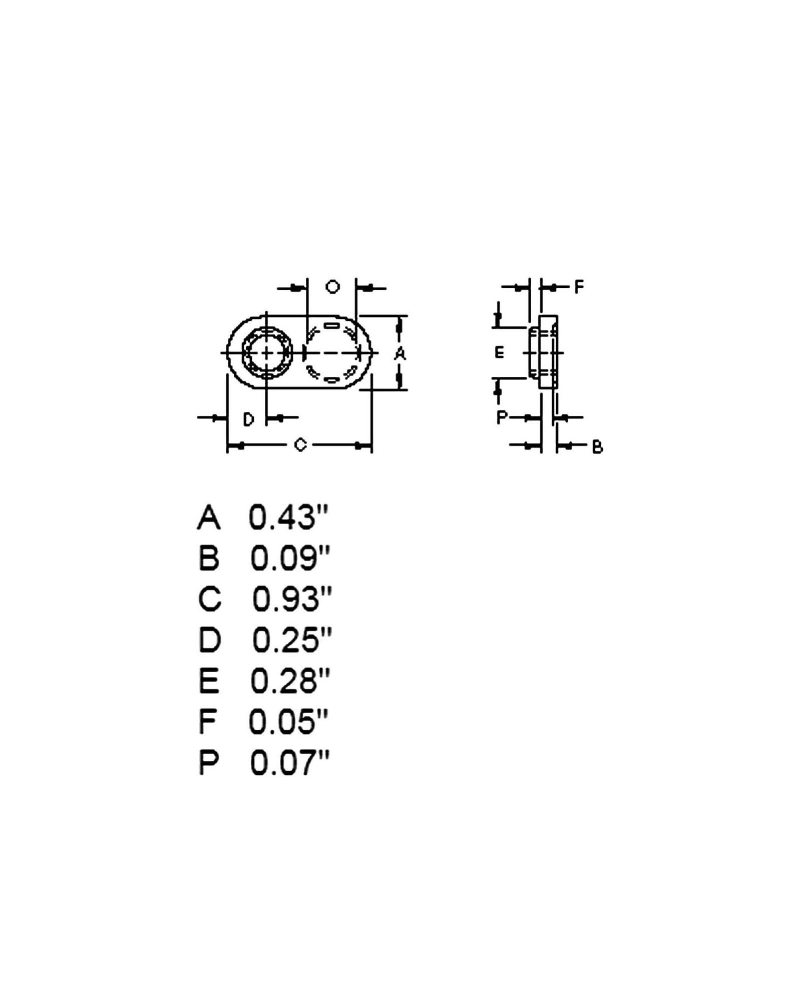 Single Tab Weld Nut with Target - Spot Weld Nuts 1/4-20 - Weld Nuts Spot Offset Hole