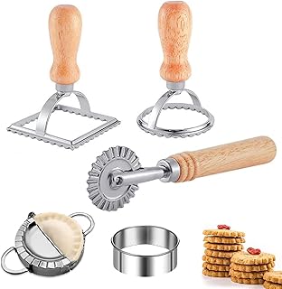 THE WHITE SHOP Ravioli Pasta Cutter Wheel Set of 5