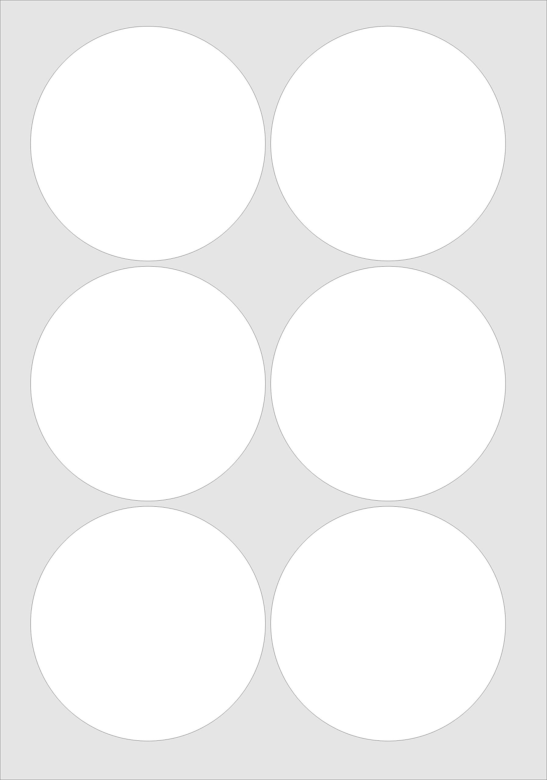 Minilabel 88mm Diameter Round , 30 Labels , Matt Paper , 5 A4 Sheets ,  Laser Copier Inkjet Stickers