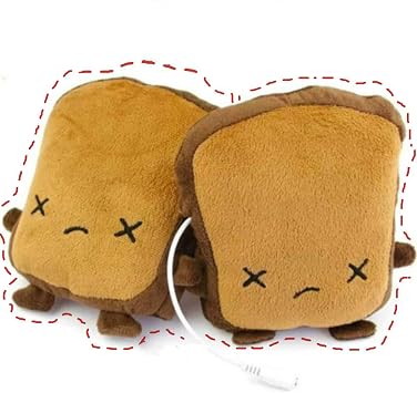 USB Hand Warmers Cute USB Heating Gloves Half Wearable Fingerless 5V USB Powered Heated Hand Warmer Gloves with Gift Box for Women and Children Winter Fashion Brown