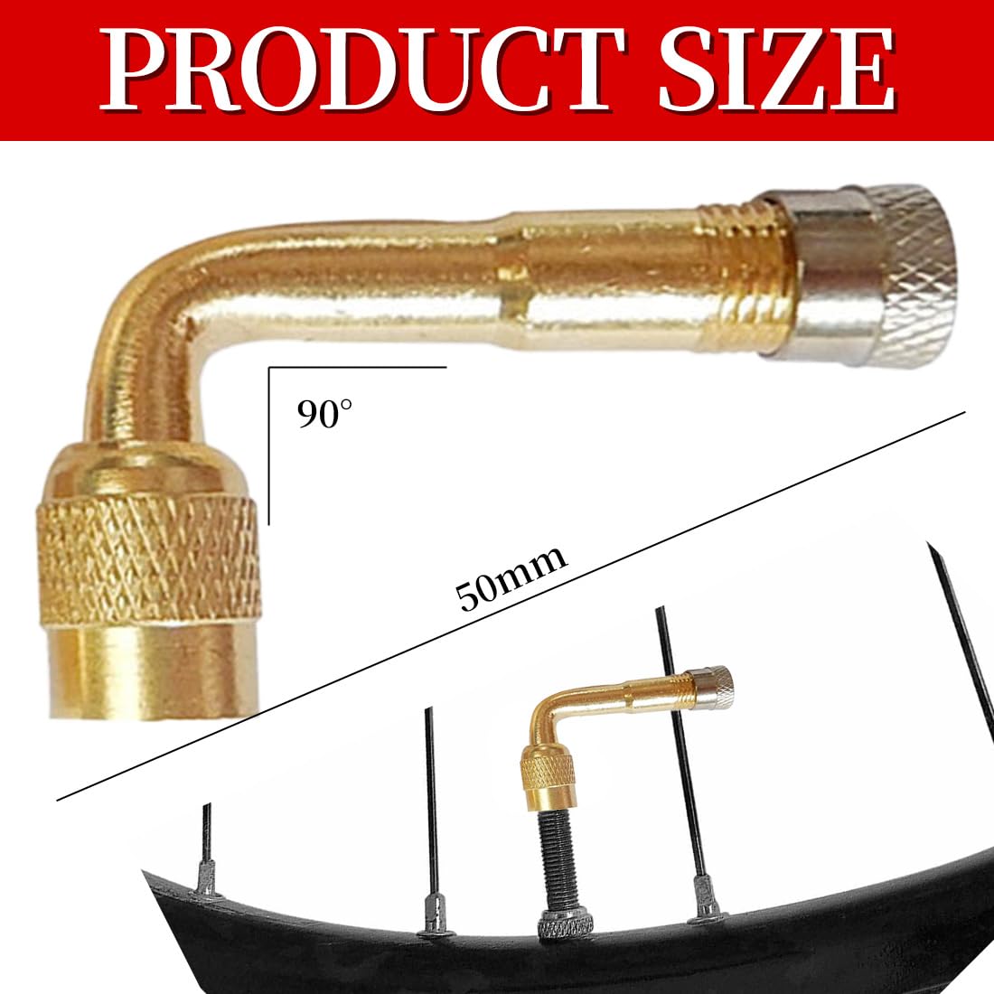 2 Pezzi Di Prolunga Per Valvola A 90 Gradi, Adattatore Per Valvola Per Auto, Valvola Angolare Per Auto, Valvola Per Auto, Valvola Per Bicicletta, Perfetto Per Auto, Moto, Bici E Scooter