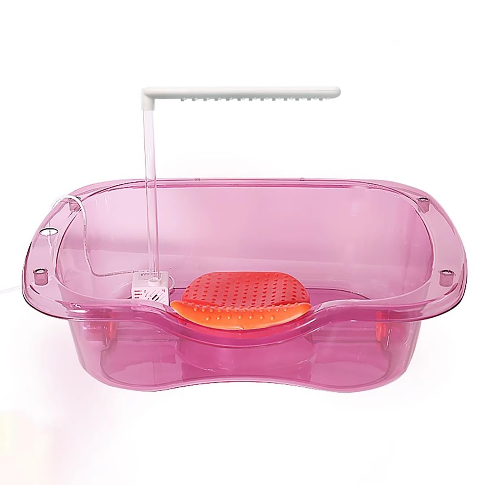 Lavatesta per Persone Costrette a Letto, Poggiatesta per Lavare Capelli, Lavandino Portatile Taglio e Colorazione dei Capelli per Anziani, Persone Costrette(Pink)