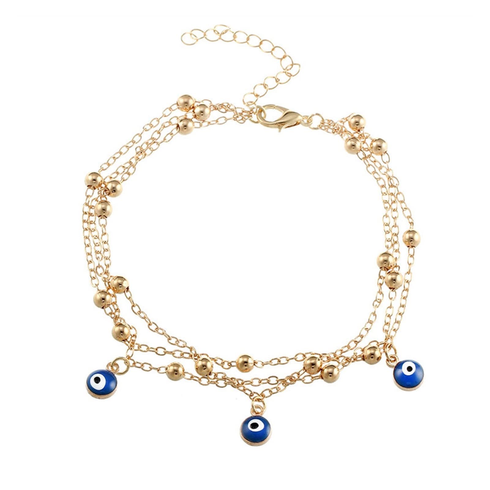 Tobilleras de playa de moda con ojos azules para lucir este verano 6