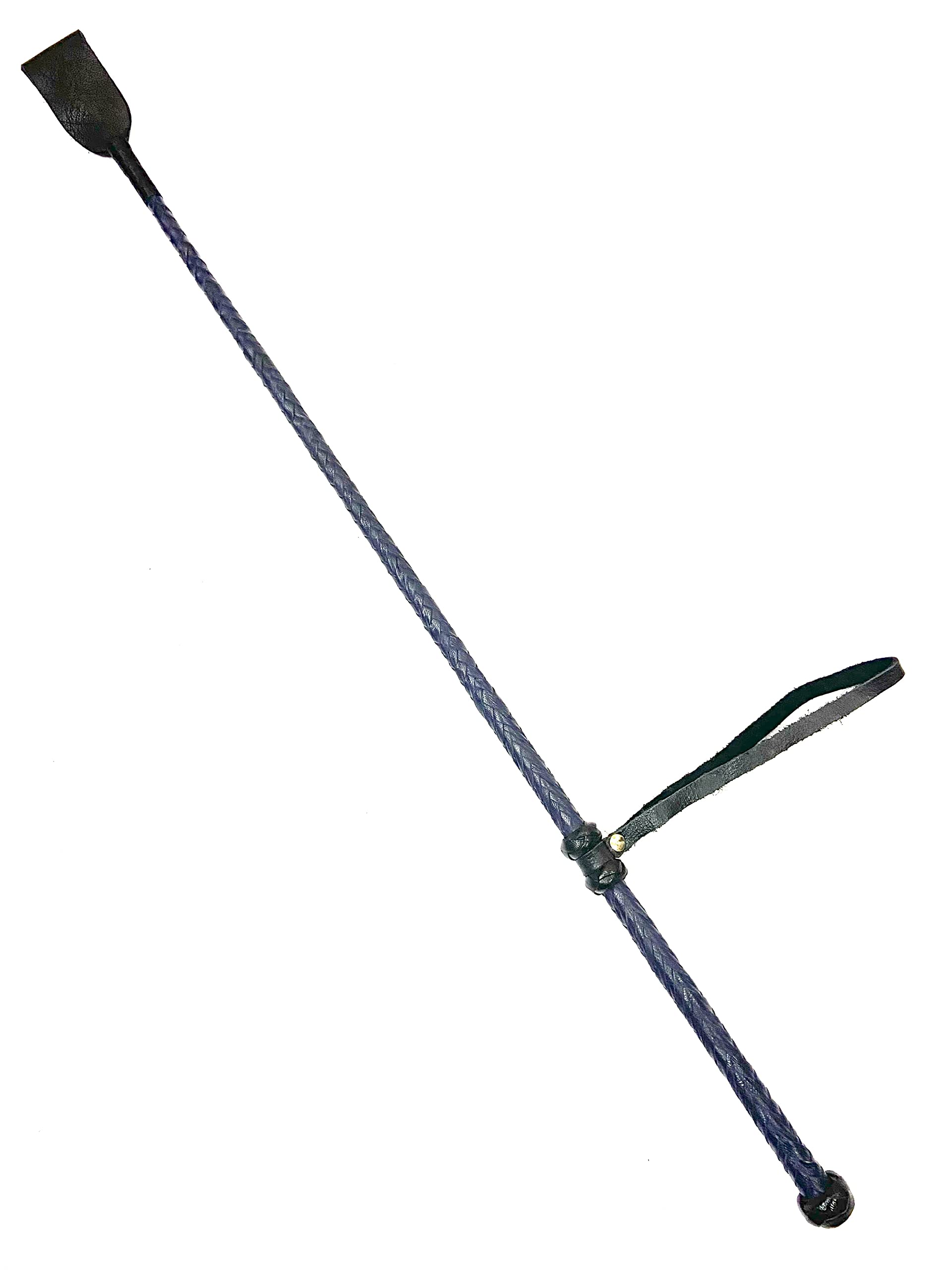 Pets Triangle 27" Leather Braided Whip Ideal for Dog Walking and Dog Training Durable and Will Not Become Slippery Yet Lightweight and Comfortable (Blue) (B0BRQGSC9L) Amazon Price History, Amazon Price Tracker