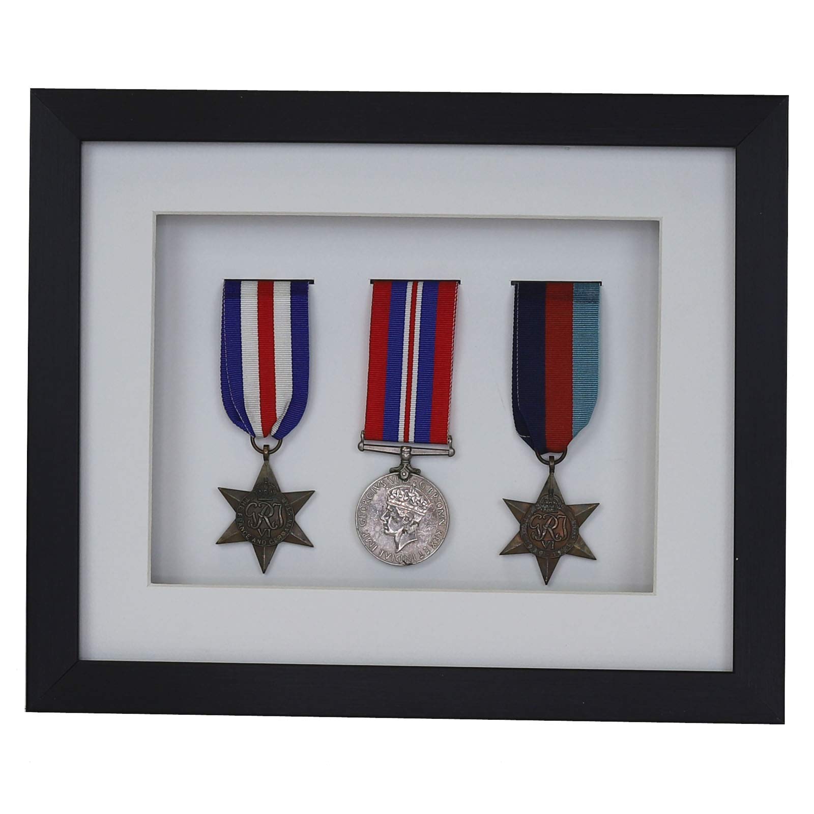 Buy 3d Deep Box Frame To Display War//Sports Medals Black White Grey