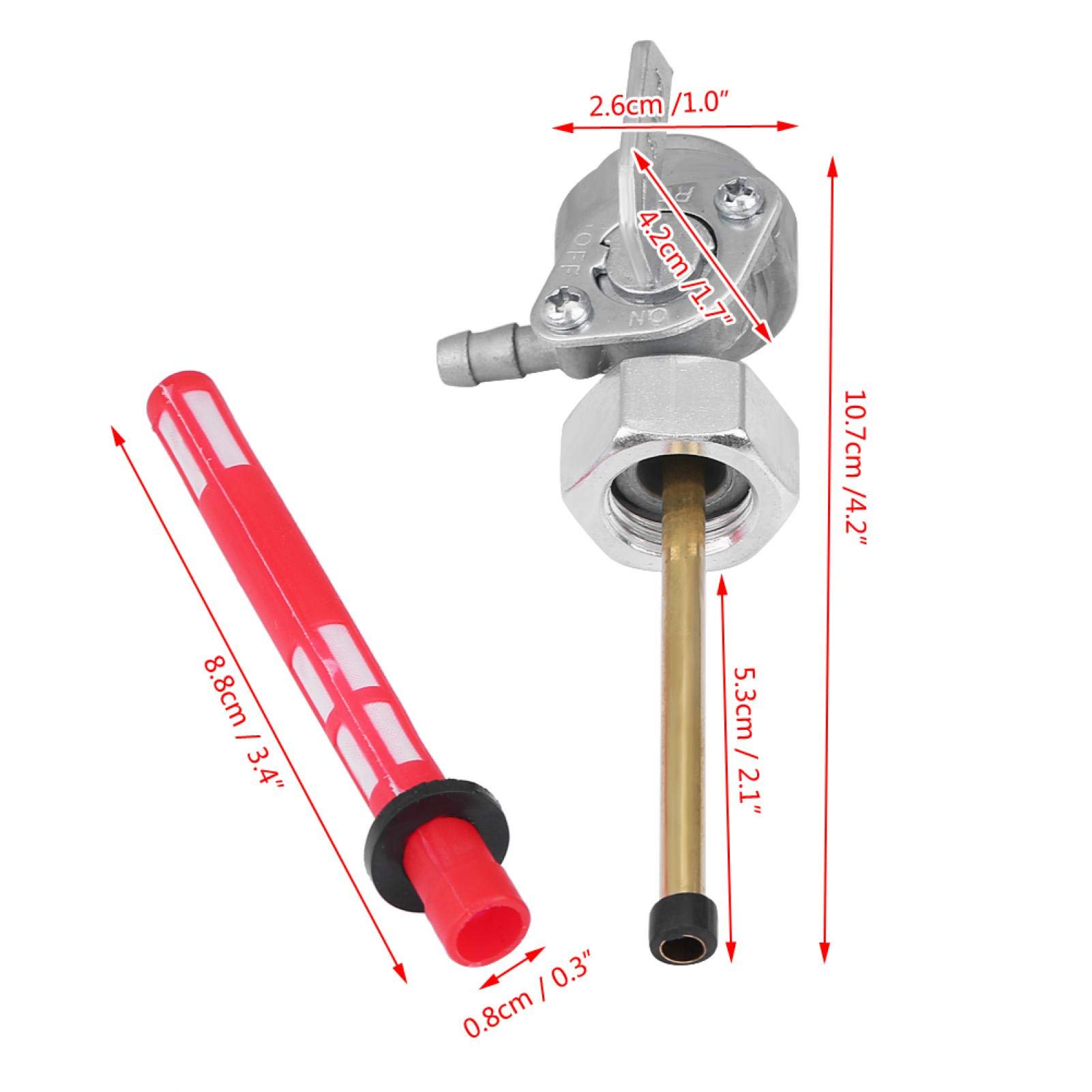 rubinetto benzina moto + Moto Universale Valvola di Commutazione Serbatoio Carburante Gas per CB350 CB400 CB750 CB900 CX500 CX500C CX500D