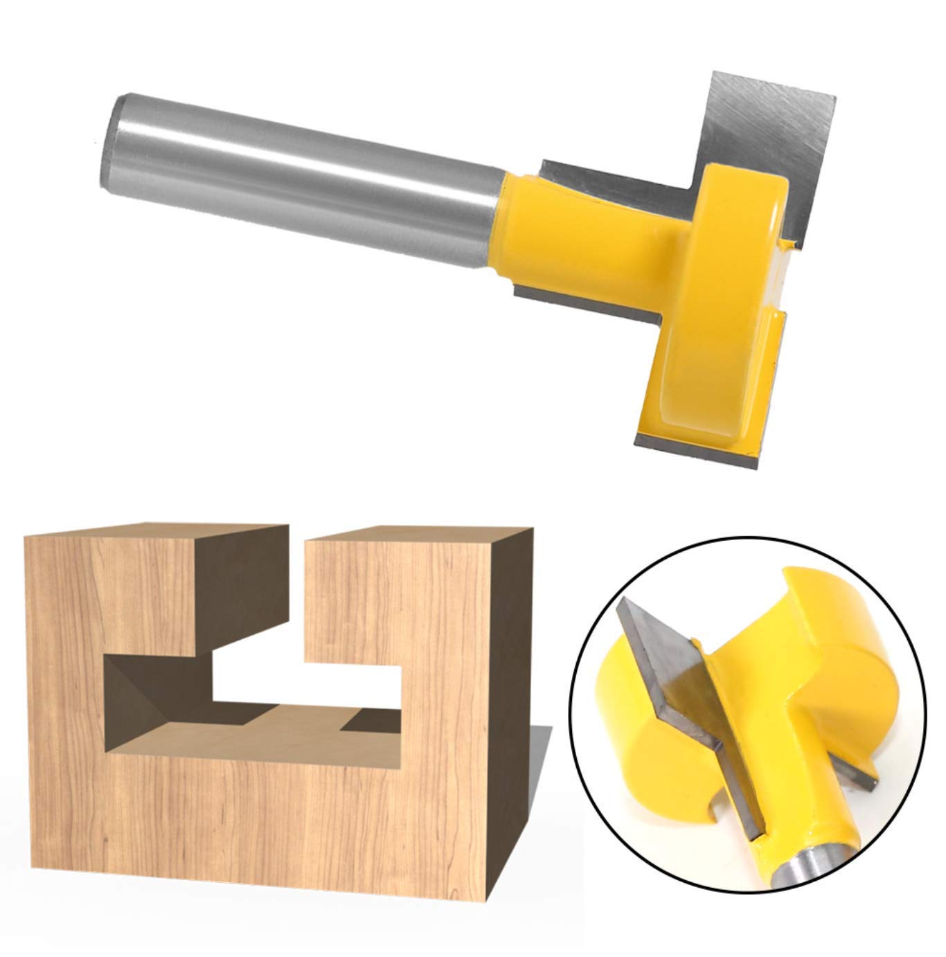 APLUS 3Pz Fresa T da 8 mm Fresa a Forma di Scanalatura T Fresa con Lama 8 mm