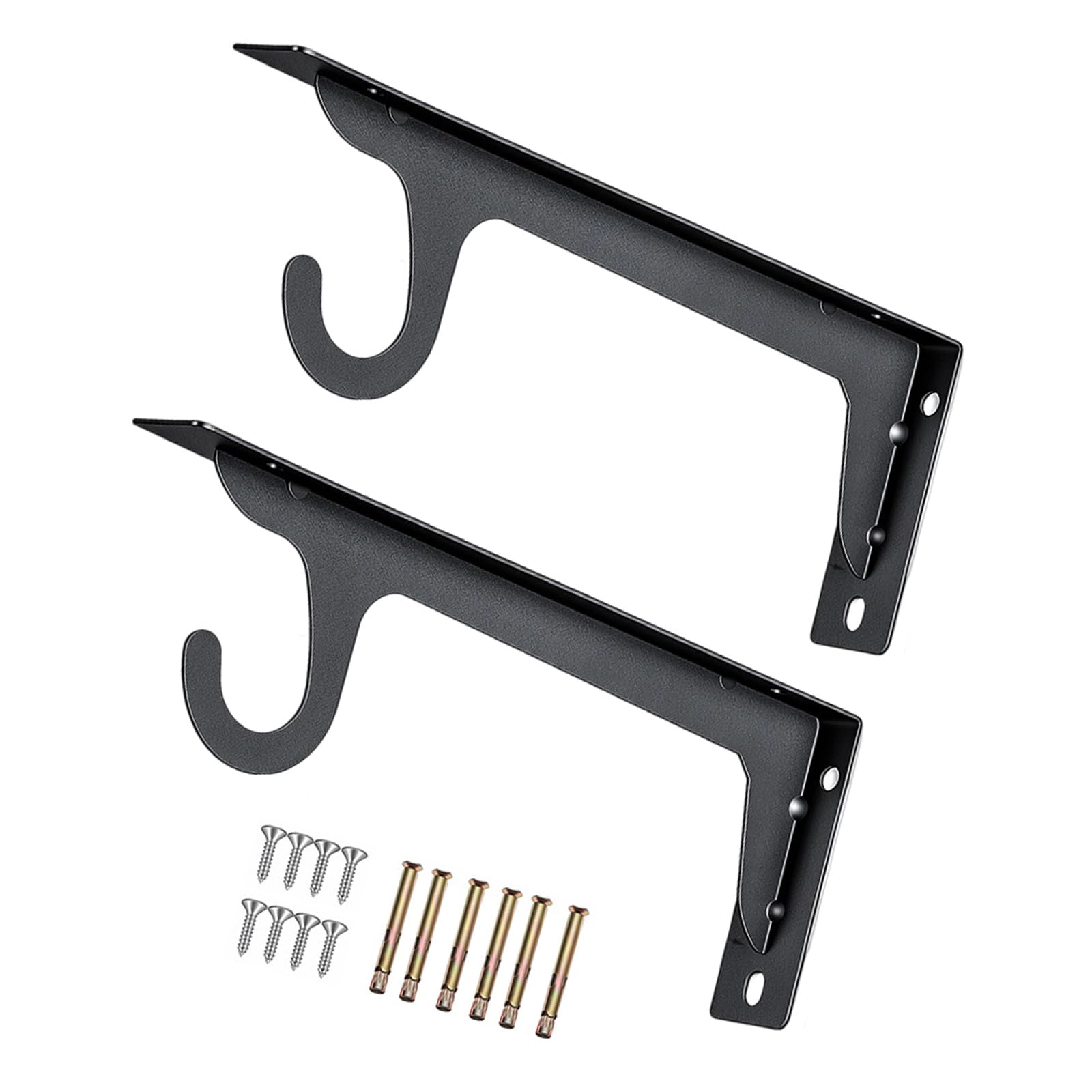 Pangboer Multicolor 2Pcs Reinforced Steel Closet Rod Supports With 200Lb Capacity Wall Hook Brackets For Organizing Wardrobes & Shelving Strong Wall Hook Parenthesis Space Saving Wardrobe Hanger