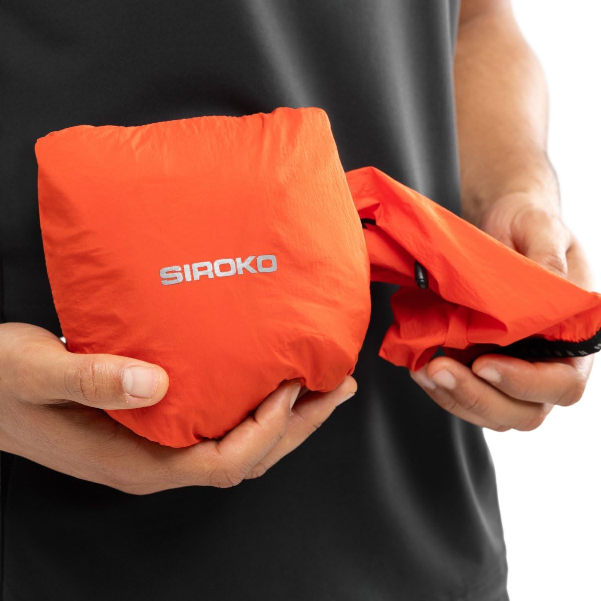 SIROKO Chaqueta cortavientos running fitness Bund Brick Rojo