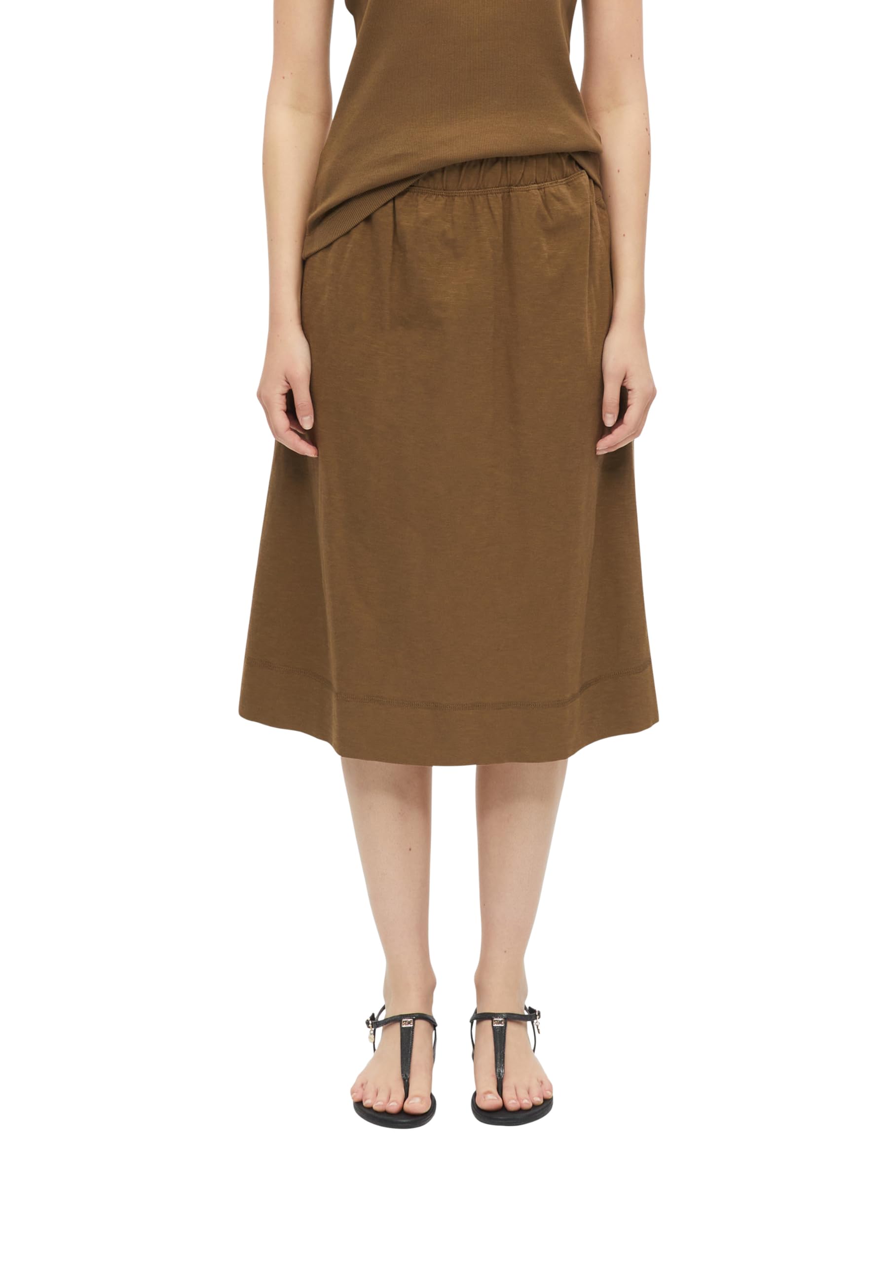 s.Oliver Women's 2179307 Midi Skirt, Dark Brown, 14