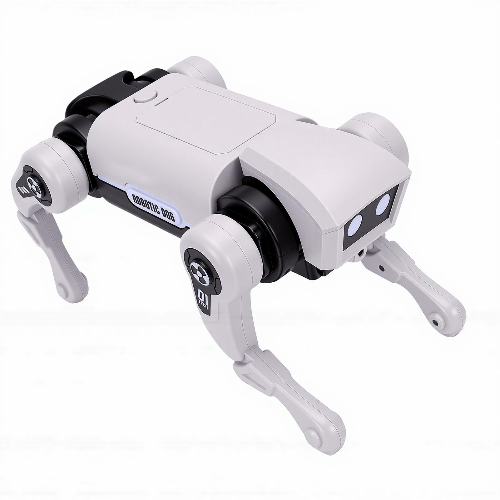 JTLB Perro Robot Controlado por Voz AI, Mascota Electrónica Programable Interactiva con Control Remoto, para el Aprendizaje de Codificación de Niños