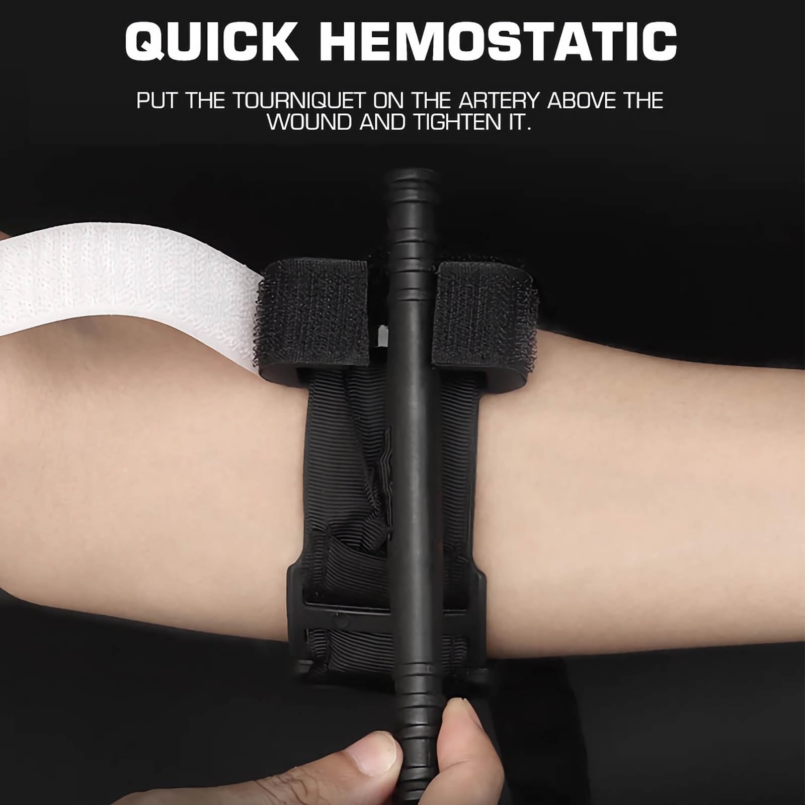 Juego de Bolsa Médica IFAK Micro Compacta con Torniquete de 4ª Generación, Kit de Traumatología Cinturón MOLLE para Aventura de Automóvil Pesca Caza al Aire Libre(CP)