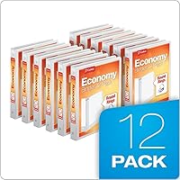 Vista 6 de Cardinal Carpetas económicas de 3 anillas, 1 pulgada, anillos redondos, capacidad para 225 hojas, vista de presentación ClearVue, antiadherente