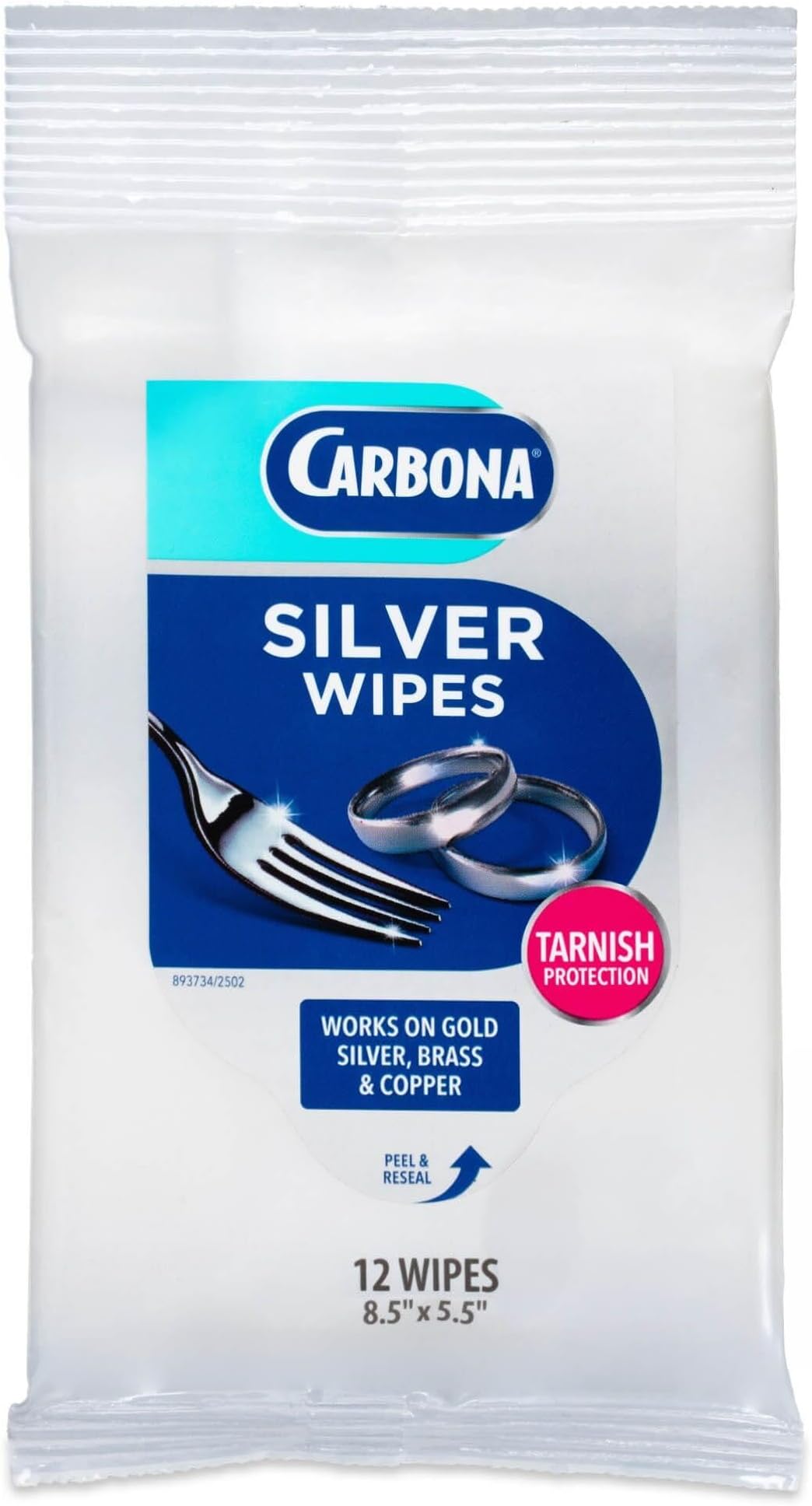 Silver Wipes | Metal Cleaner & Polish | 12 Wipes, 1 Pack