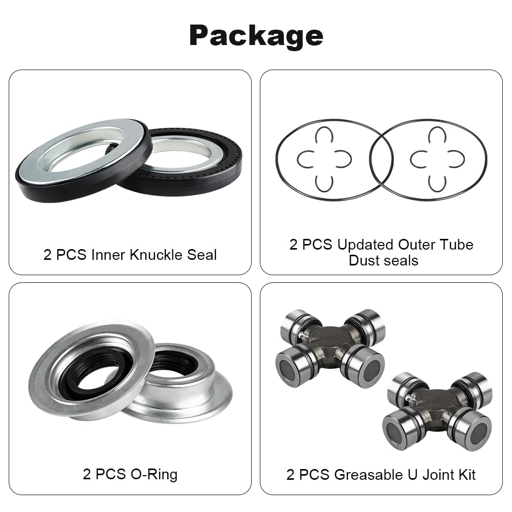 Dana 60 Front Axle Seals Front Axle Seal Kit For Ford F250 F350 Super Duty 2005-2019 - Dana 60 Knuckle & Hub Seals Ford Axle Seals
