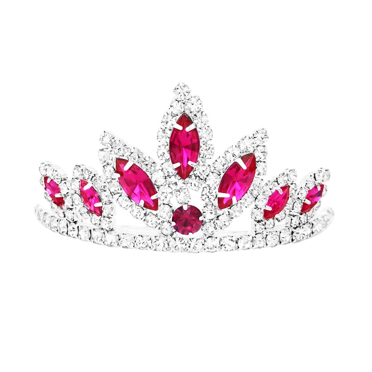 Tiara para mujer accesorio de cabello diseño de marqués talla princesa rosa 3