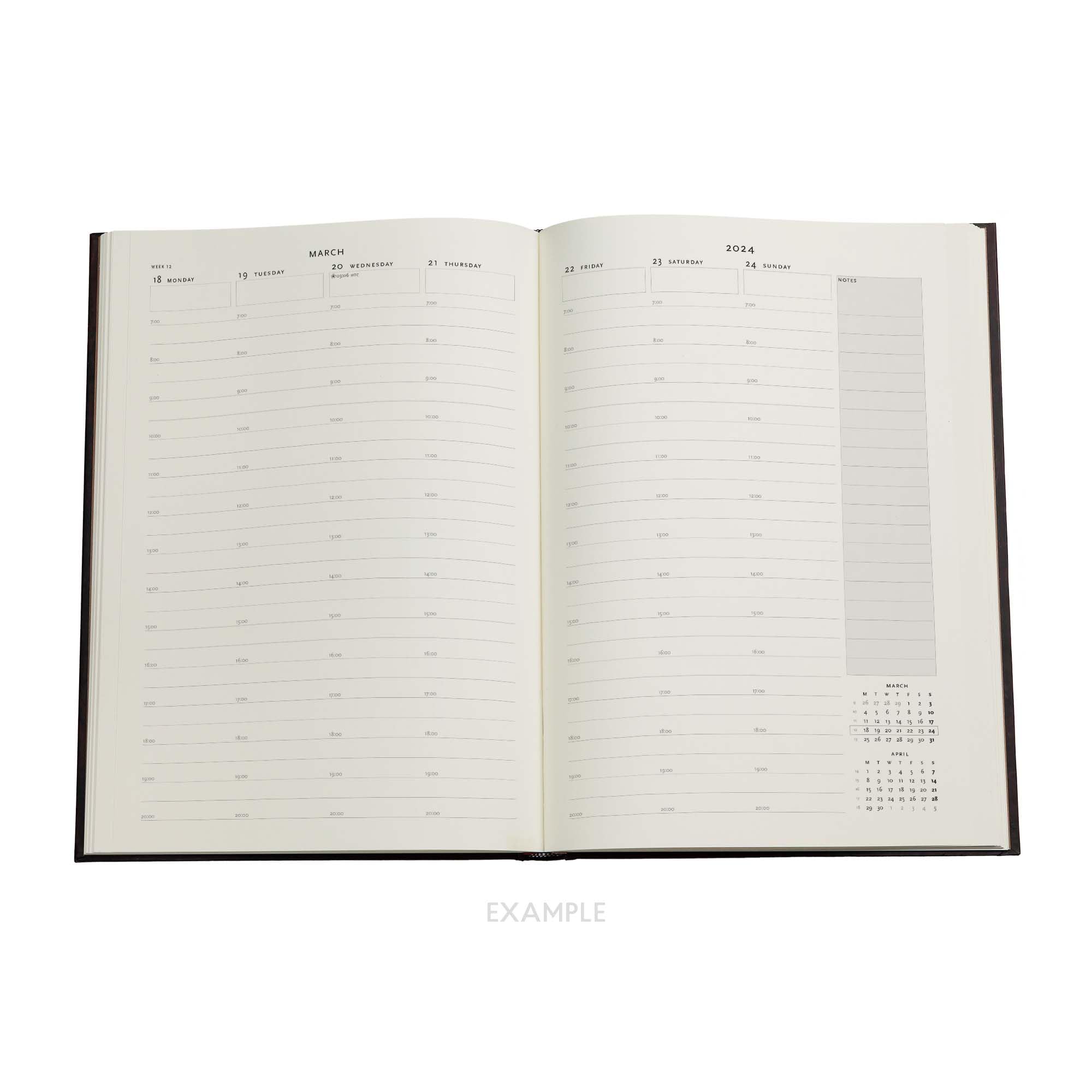 Safavid Indigo (Safavid Binding Art) Grande 12-month Dayplanner 2024