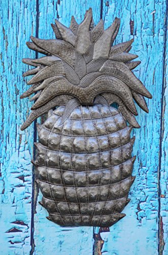 Pineapple, Welcome Home Wall Hanging Sign, House Warming Decoration Plaques, Handmade In Haiti 9 In. X 14.25 In. #TOP3
