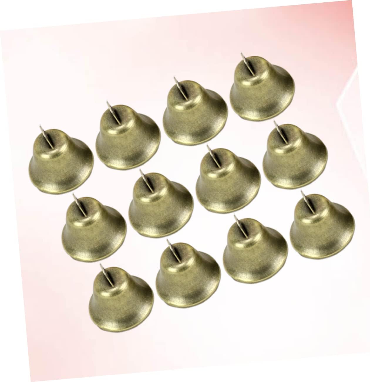 Housoutil 2sets 20pcs Retro Horn Bells for DIY Crafts and Open Horn Jingle Bells for Christmas Tree and Hanging Ornaments for Weddings and Celebrations 20pcs*2