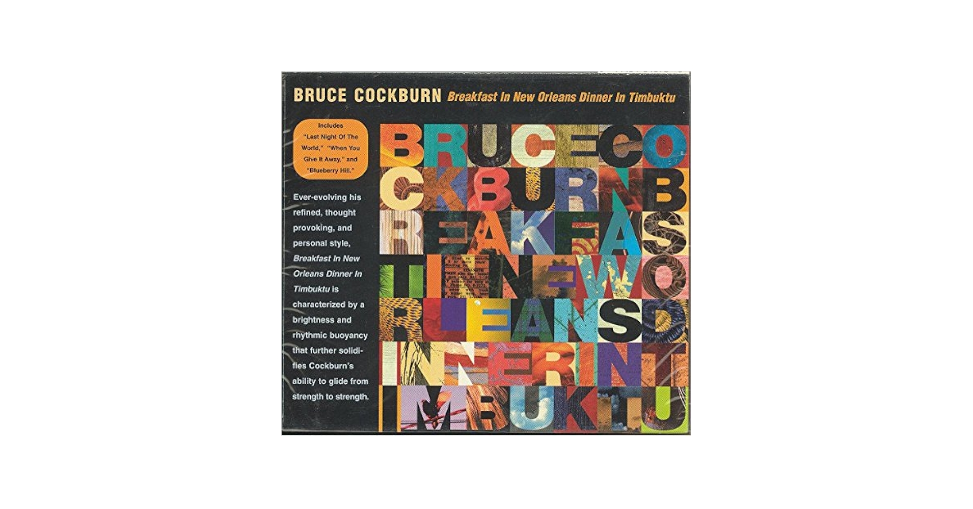 ブレックファスト・イン・ニュー・オリンズ ディナー・イン・ティンバクトゥ [CD] Cockburn, Bruce - Breakfast In New Orleans, Dinner In