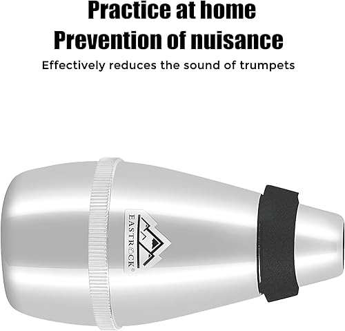 Vista 12 de EASTROCK Silencio de trompeta ABS ligero Accesorios para trompeta (NEGRO)