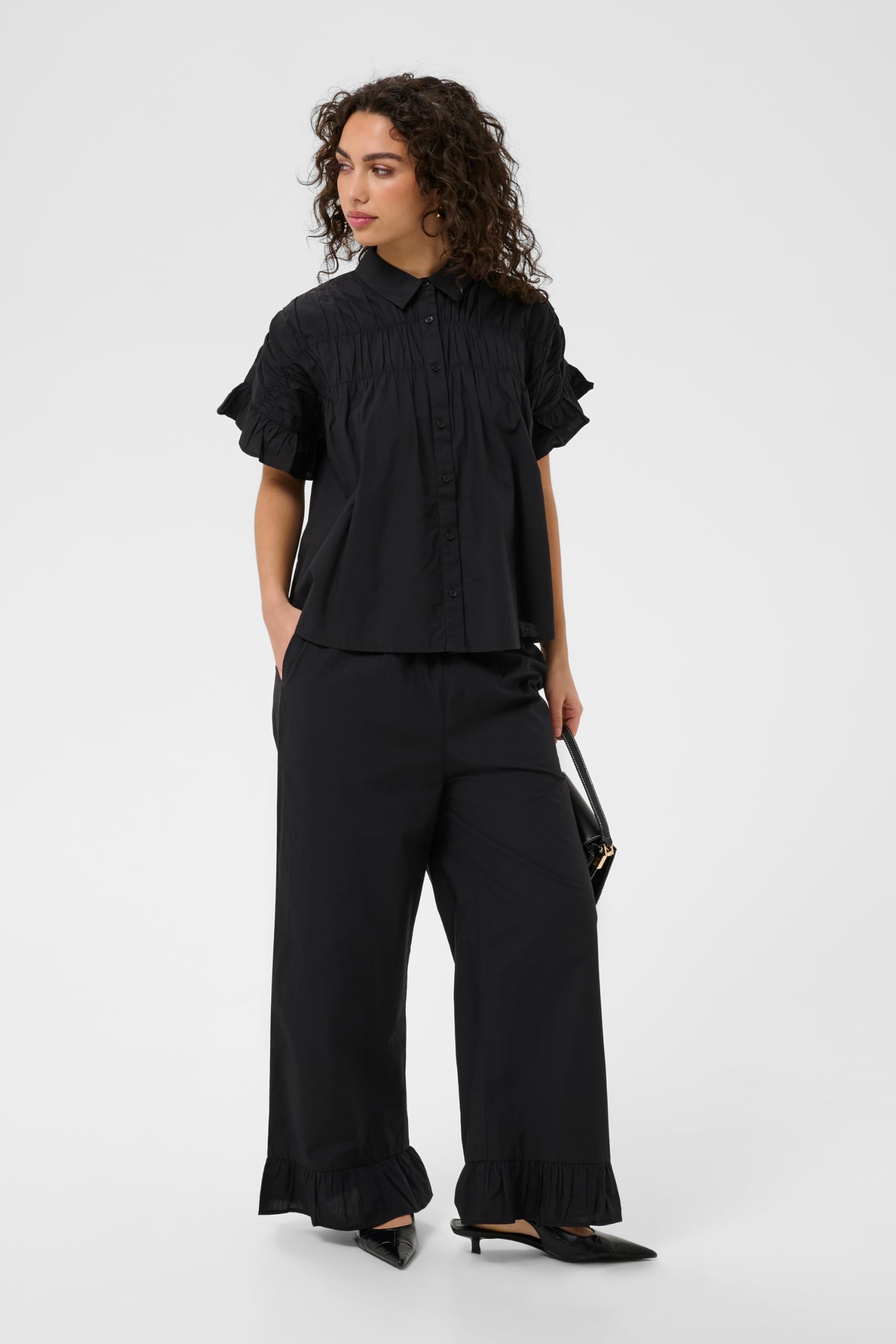 KAFFE Damen Hose KAverdina Hohe Taille