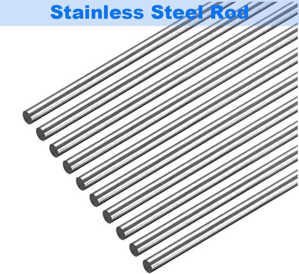800mm 304 Stainless Steel Round Rod, Diameter 3mm 4mm 5 6 8 10 12 15 16 18mm Straight Bar, Solid Linear Shaft, 1pcs (Size : 15mm, Color : 800mm), 045896