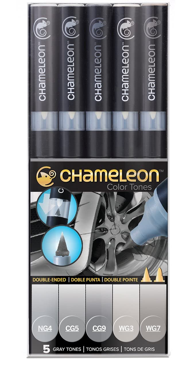 ChameleonArt Products, 5-Pen, Blends Multiple Tones - 1 Pack of 5