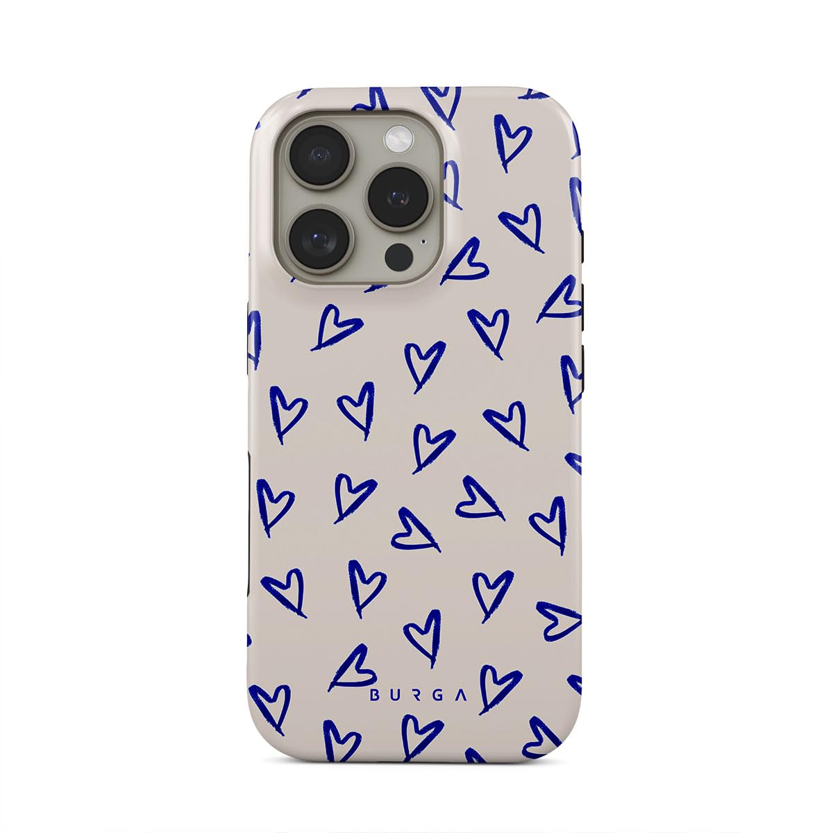 ELITE BURGA ハート iPhone16proケース BURGA Unisex Phone Case for iPhone 16 Pro Max – Dual-Layer Hybrid
