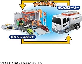 新品未開封　トミカ　ぶるっと給油！おしごと変形ガソリンスタンド ジムニー付き Amazon | トミカ ぶるっと給油!おしごと 変形ガソリンスタンドENEOS