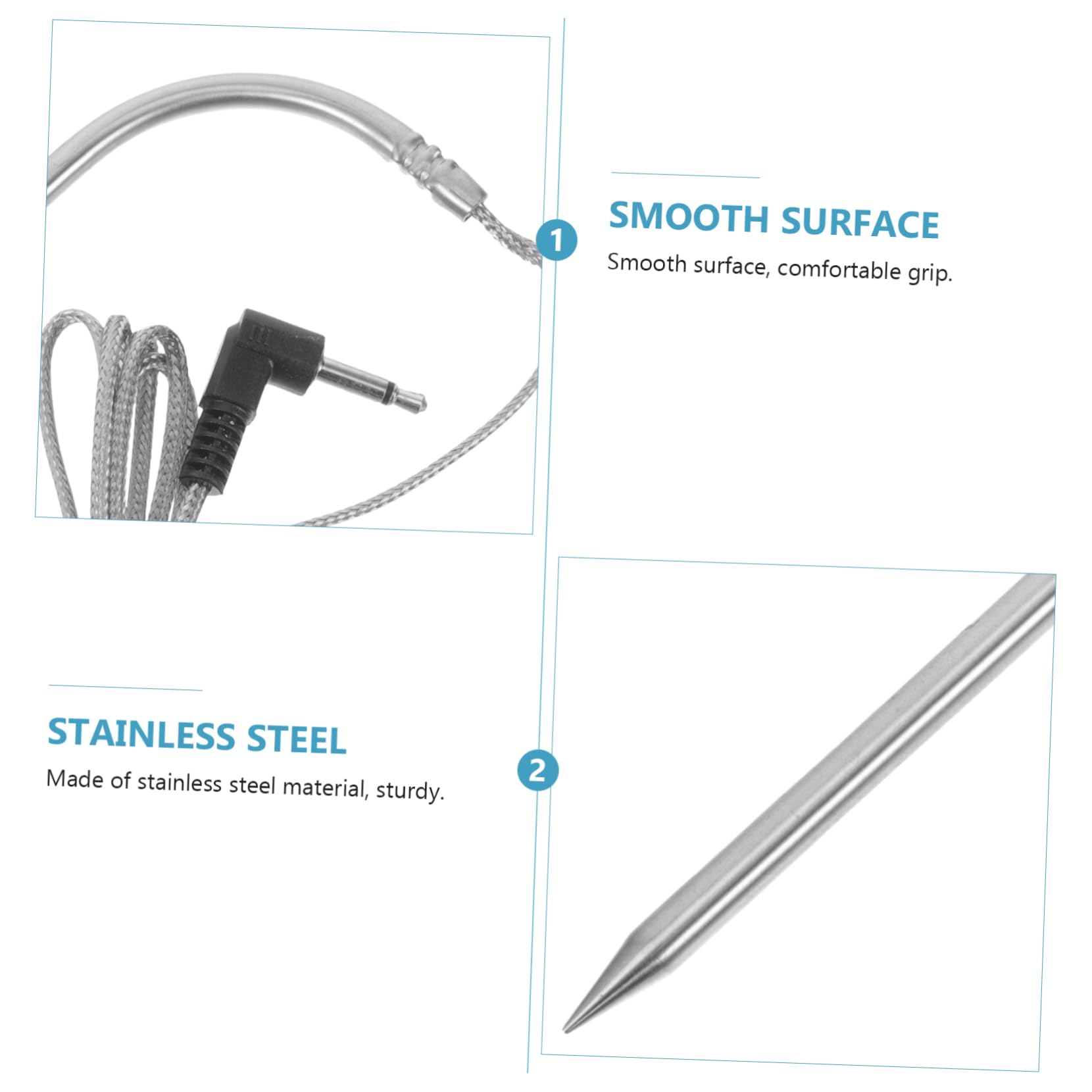 UKCOCO 3 Set Termometro per Carne con Misuratore Temperatura Alimentare per Precisione per Bbq